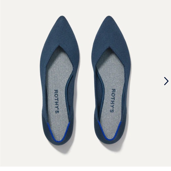 Rothy's Shoes - WORN ONCE Rothy’s “The Point” flats in Navy, size 7.5